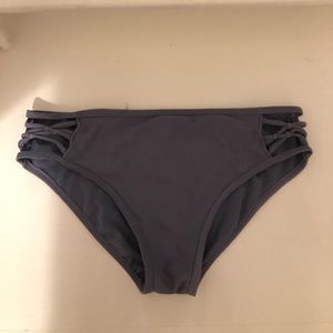 blue slit side Damsel bikini bottoms